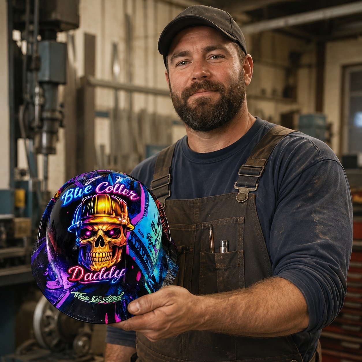🔥Father‘s Day 50% OFF 👷♂️ Blue Collar Daddy Hydro-Dipped Hard Hat
